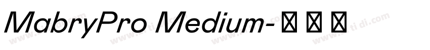 MabryPro Medium字体转换